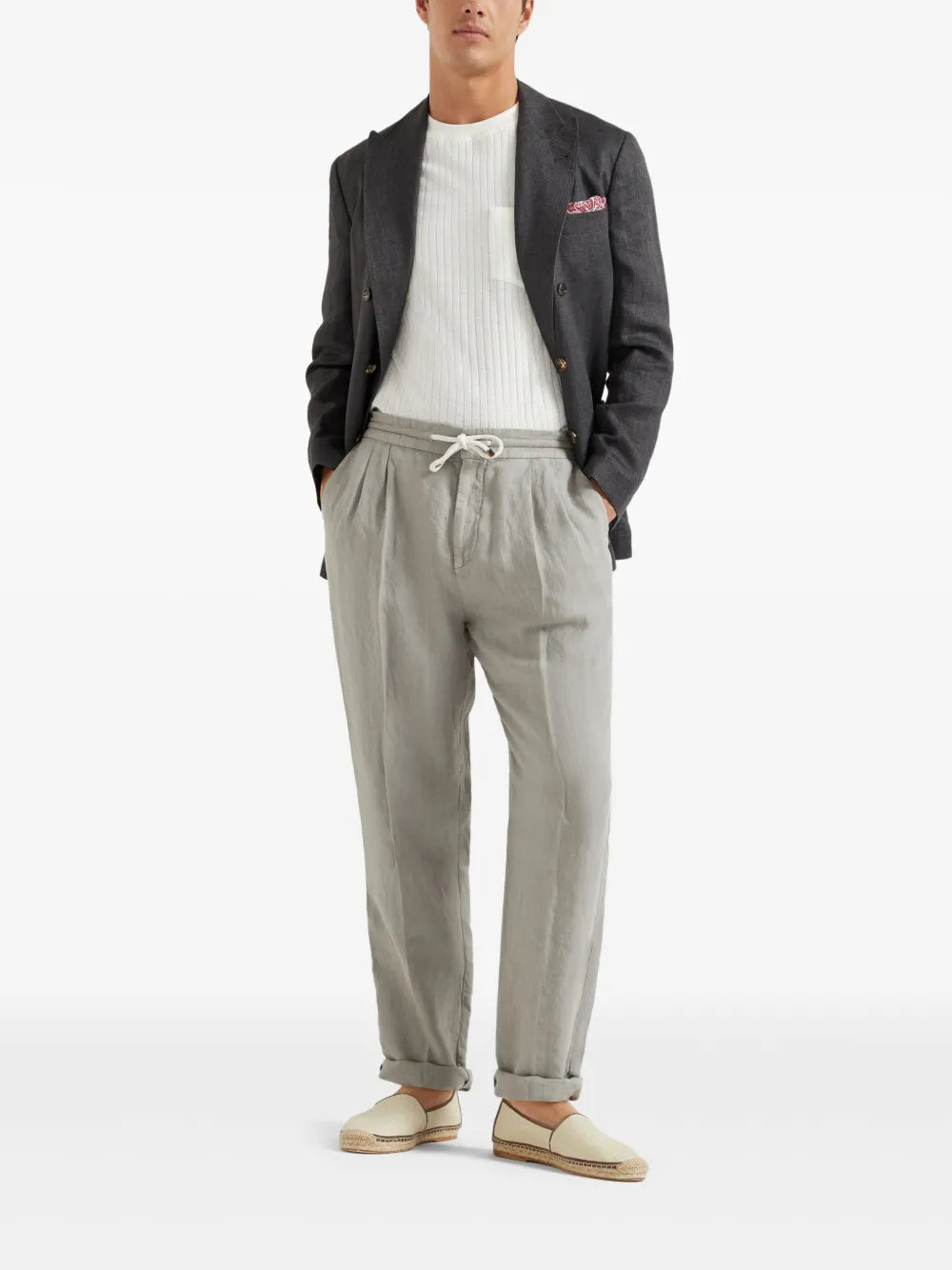 Brunello Cucinelli Men Tapered Trousers With Drawstring BRUNELLO CUCINELLI