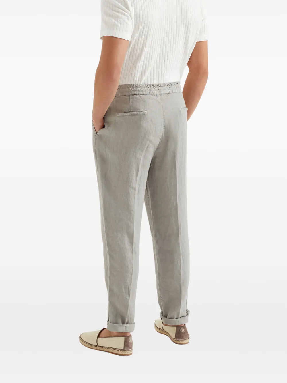 Brunello Cucinelli Men Tapered Trousers With Drawstring BRUNELLO CUCINELLI
