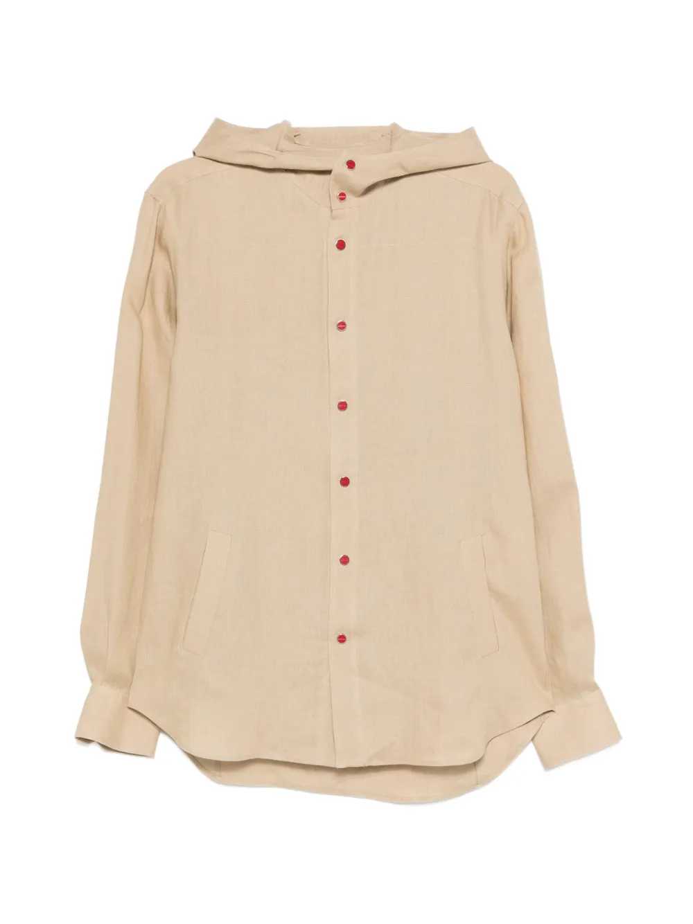 Kiton Men Hooded Shirt KITON