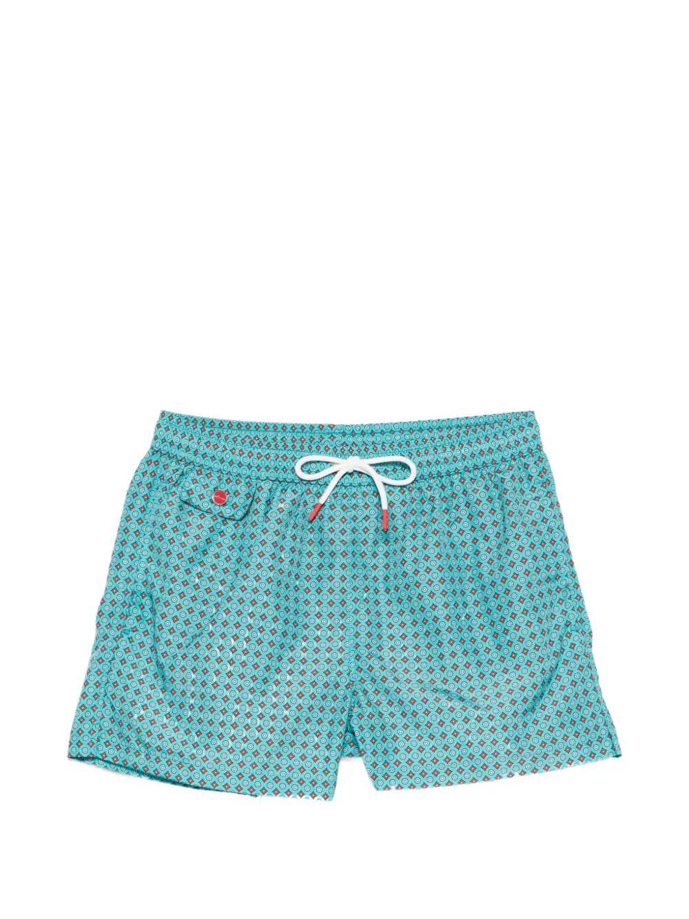 Kiton Men Geometric Print Swimsuit KITON