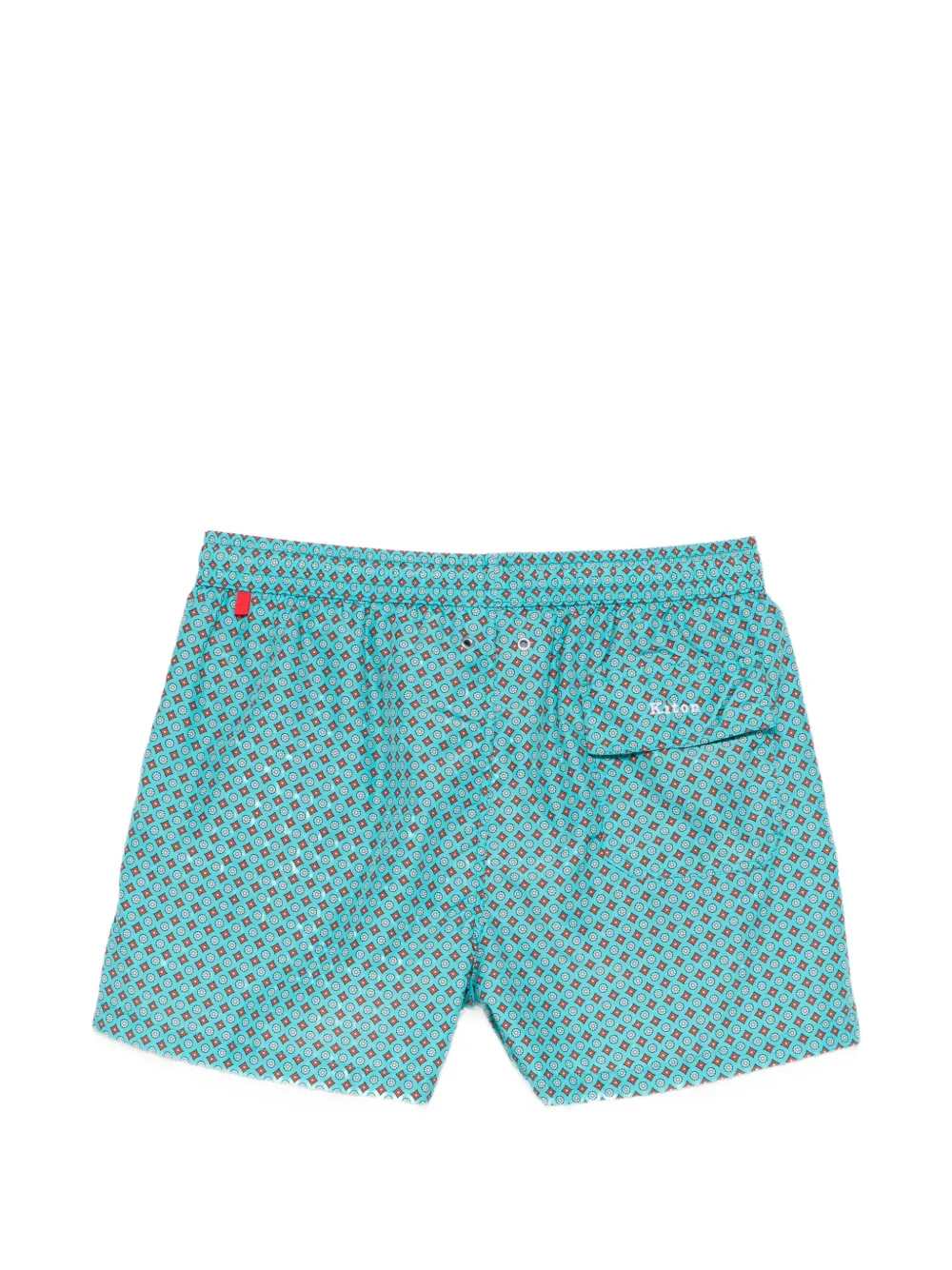 Kiton Men Geometric Print Swimsuit KITON
