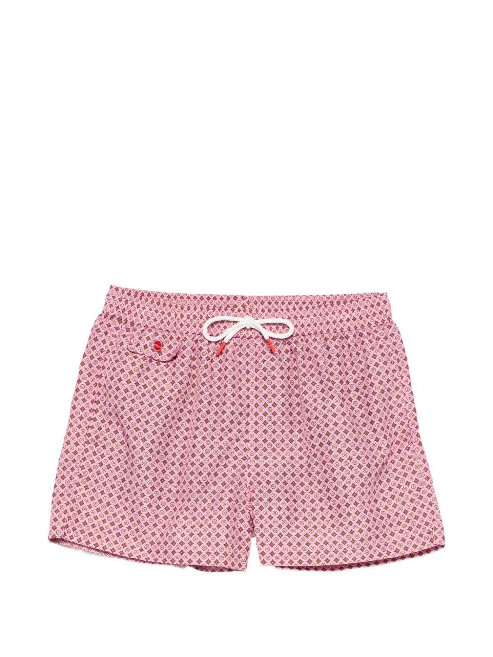 Kiton Men Geometric Print Swimsuit KITON