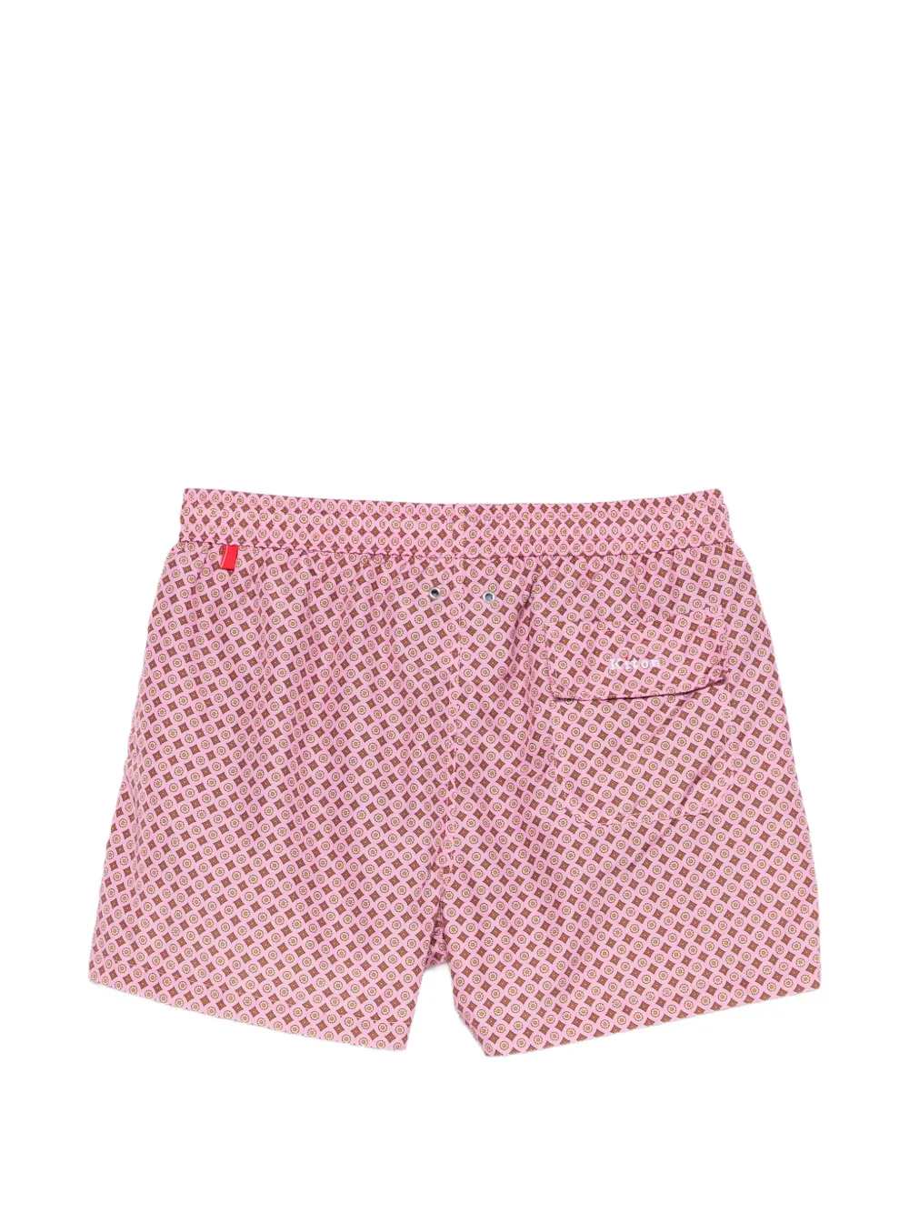 Kiton Men Geometric Print Swimsuit KITON