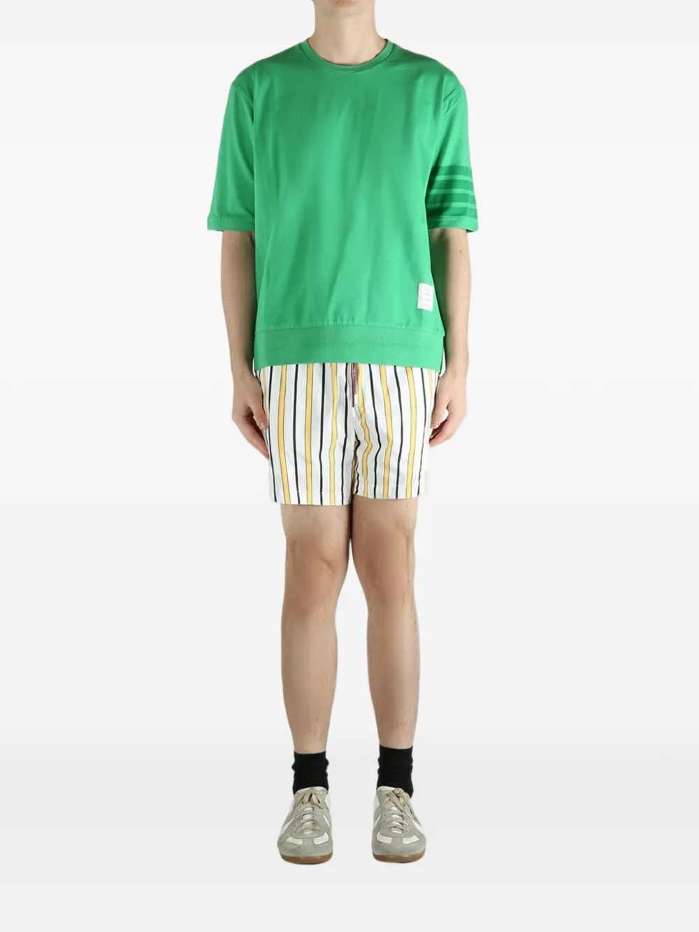 Thom Browne Men T-Shirt With Striped Detail THOM BROWNE