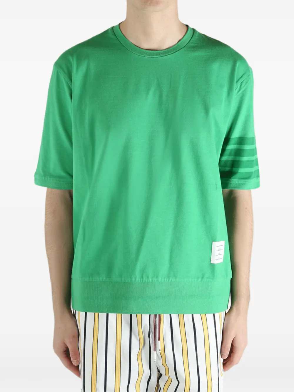 Thom Browne Men T-Shirt With Striped Detail THOM BROWNE