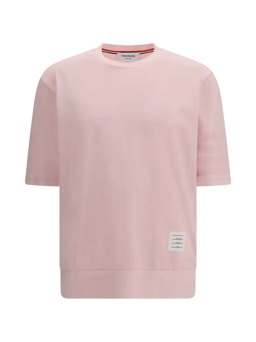 Thom Browne Men Short-Sleeved T-Shirt With Ribbed Cuffs THOM BROWNE