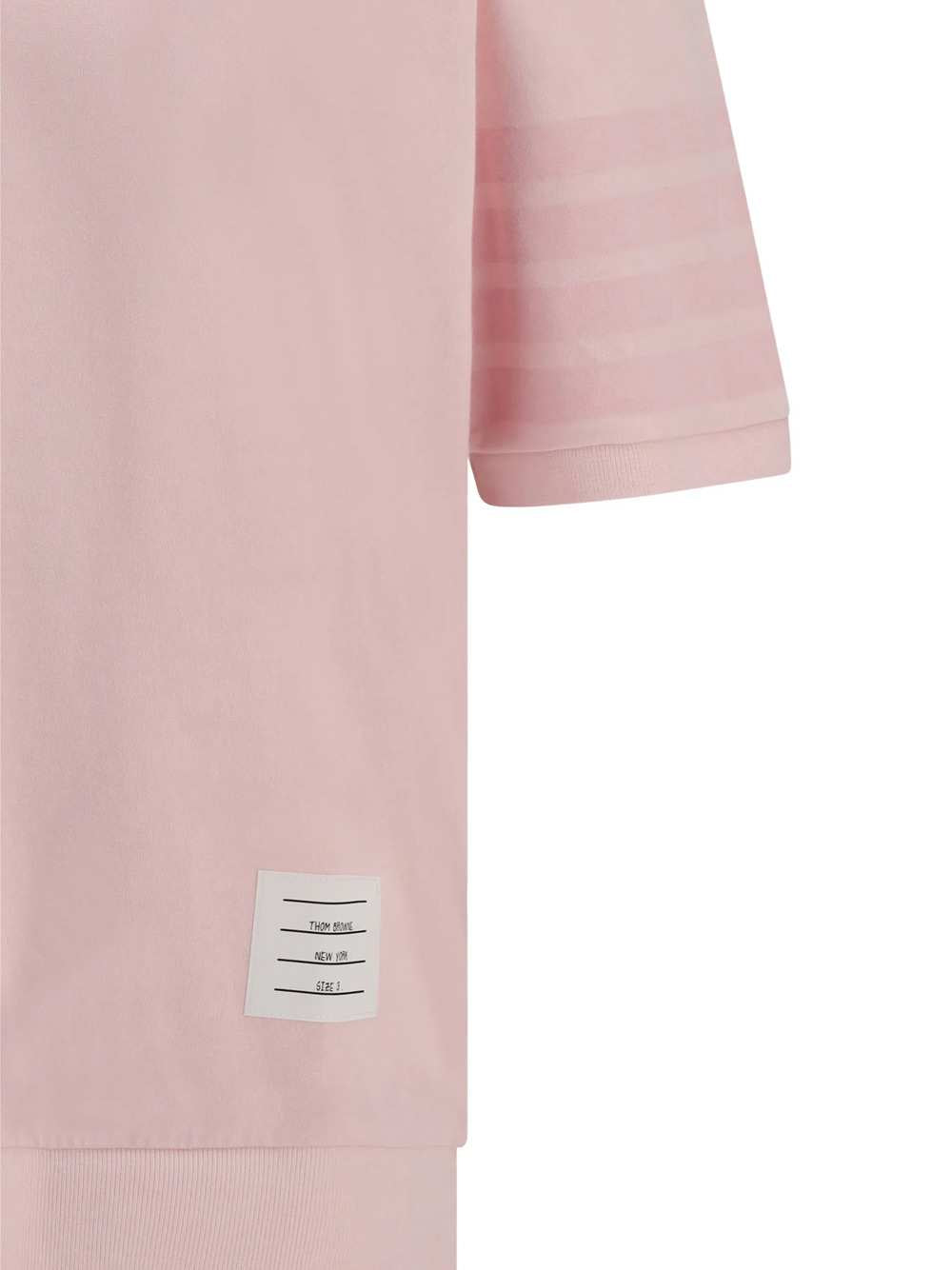 Thom Browne Men Short-Sleeved T-Shirt With Ribbed Cuffs THOM BROWNE