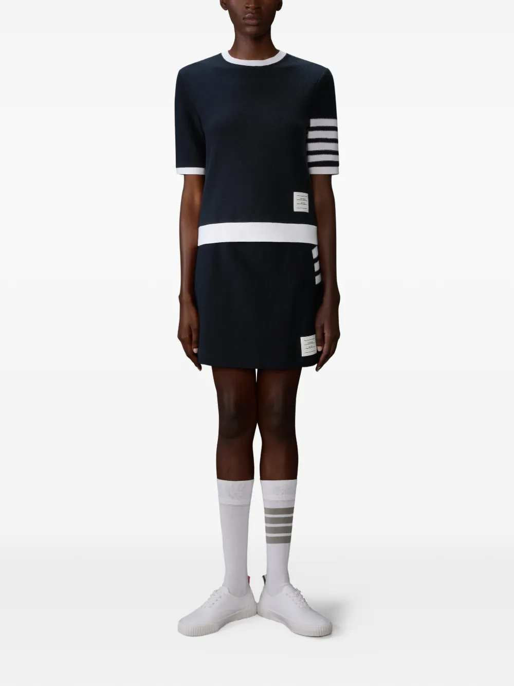 Thom Browne Women Miniskirt With Four-Stripe Detail THOM BROWNE