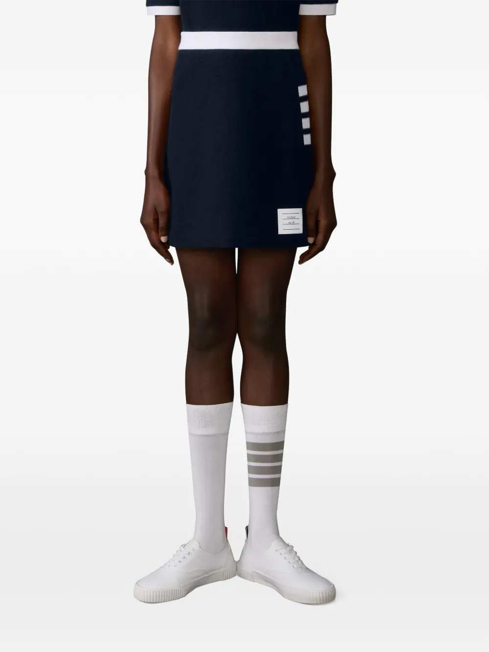 Thom Browne Women Miniskirt With Four-Stripe Detail THOM BROWNE