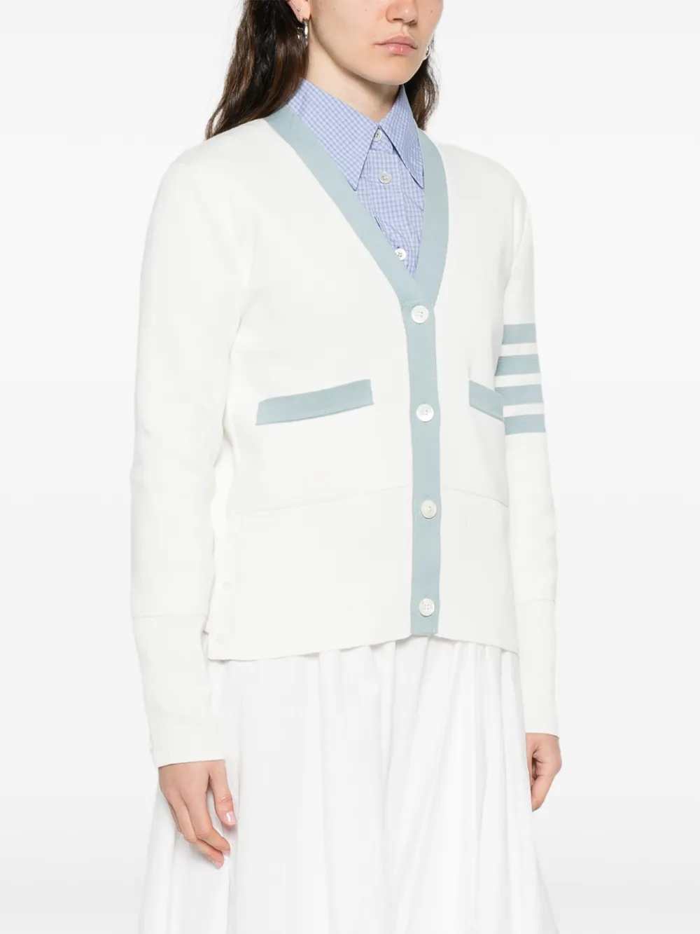 Thom Browne Women Cardigan With Striped Details
