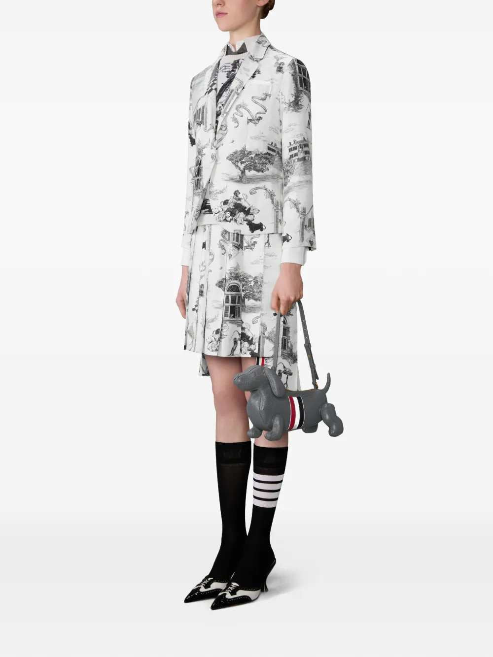 Thom Browne Women Hector Pebble Grain Shoulder Bag THOM BROWNE