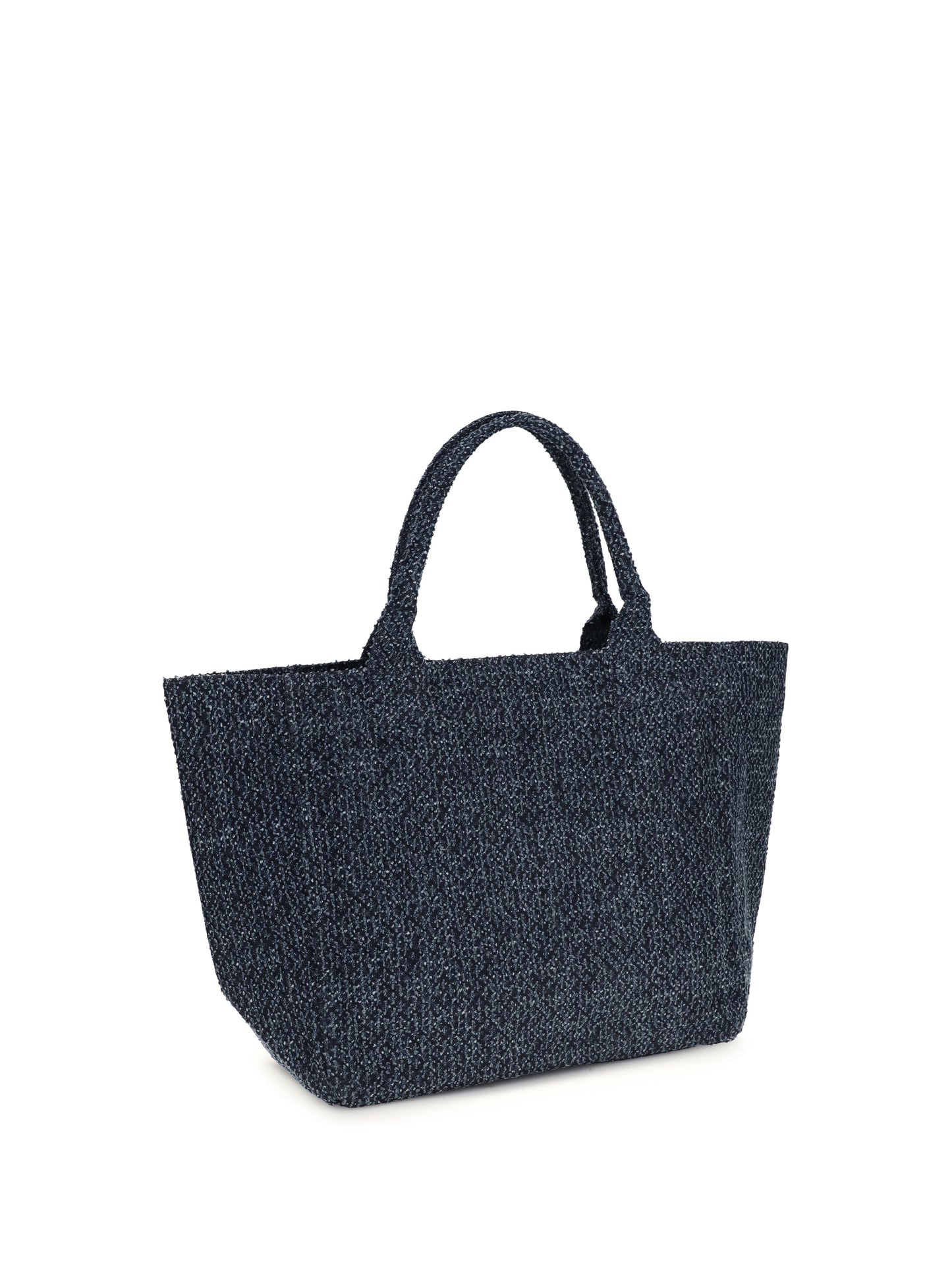 Ganni Women Medium Denim Tote Bag With Bear GANNI