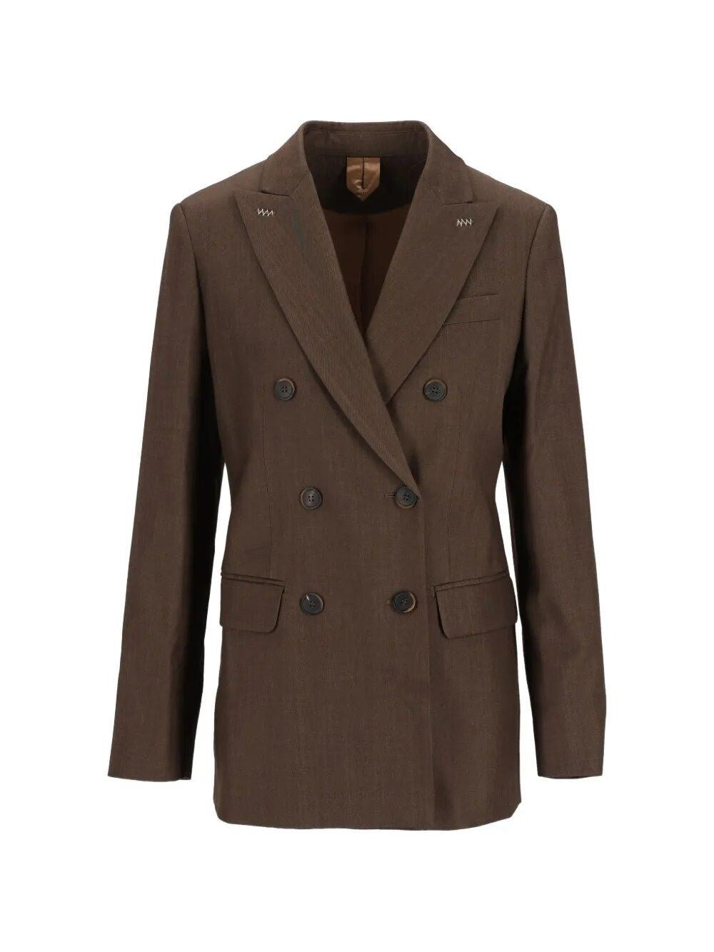 Max Mara Women Double-Breasted Wool Gabardine Blazer MAX MARA