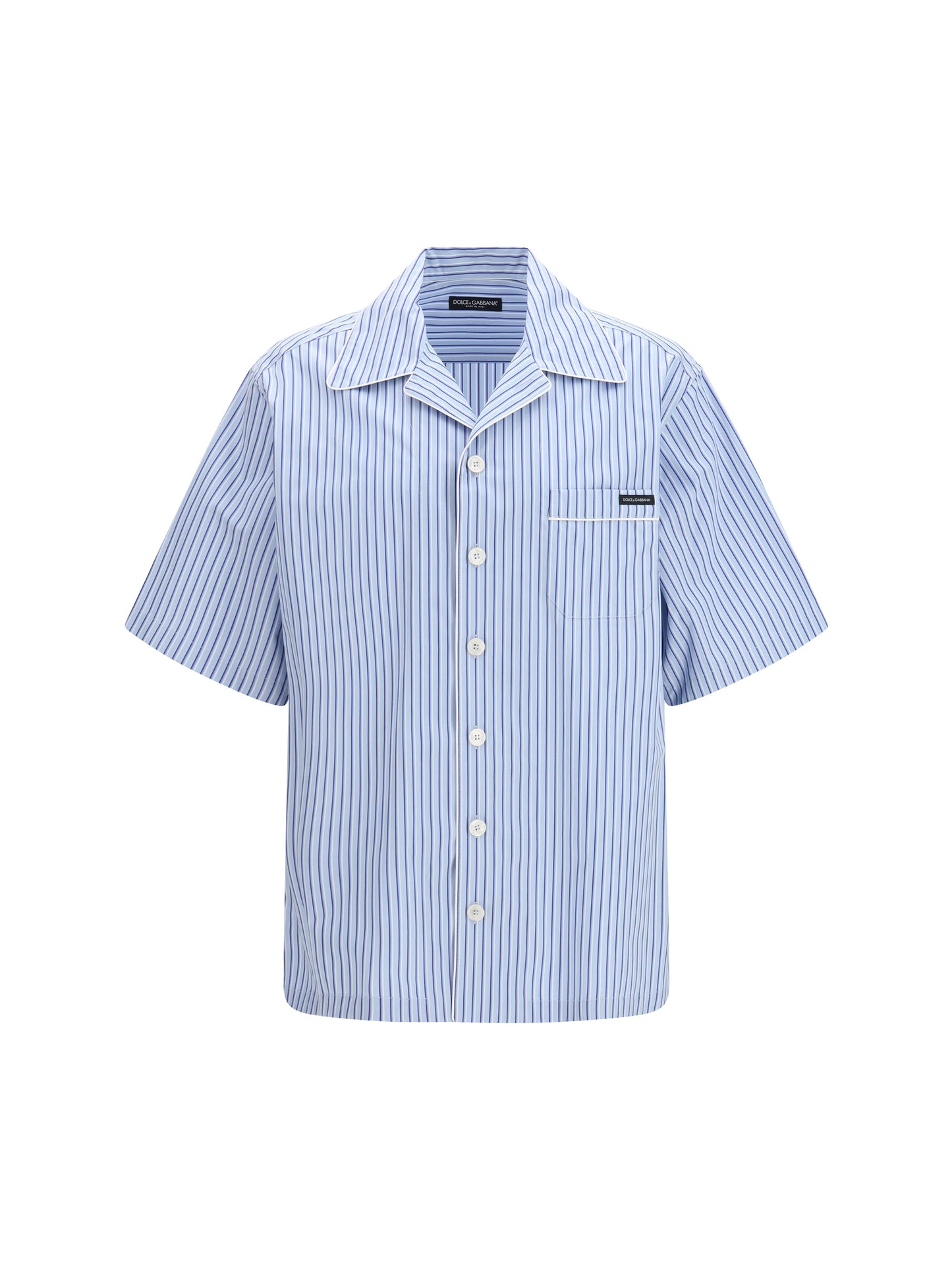Dolce & Gabbana Men Striped Poplin Hawaii Shirt DOLCE & GABBANA