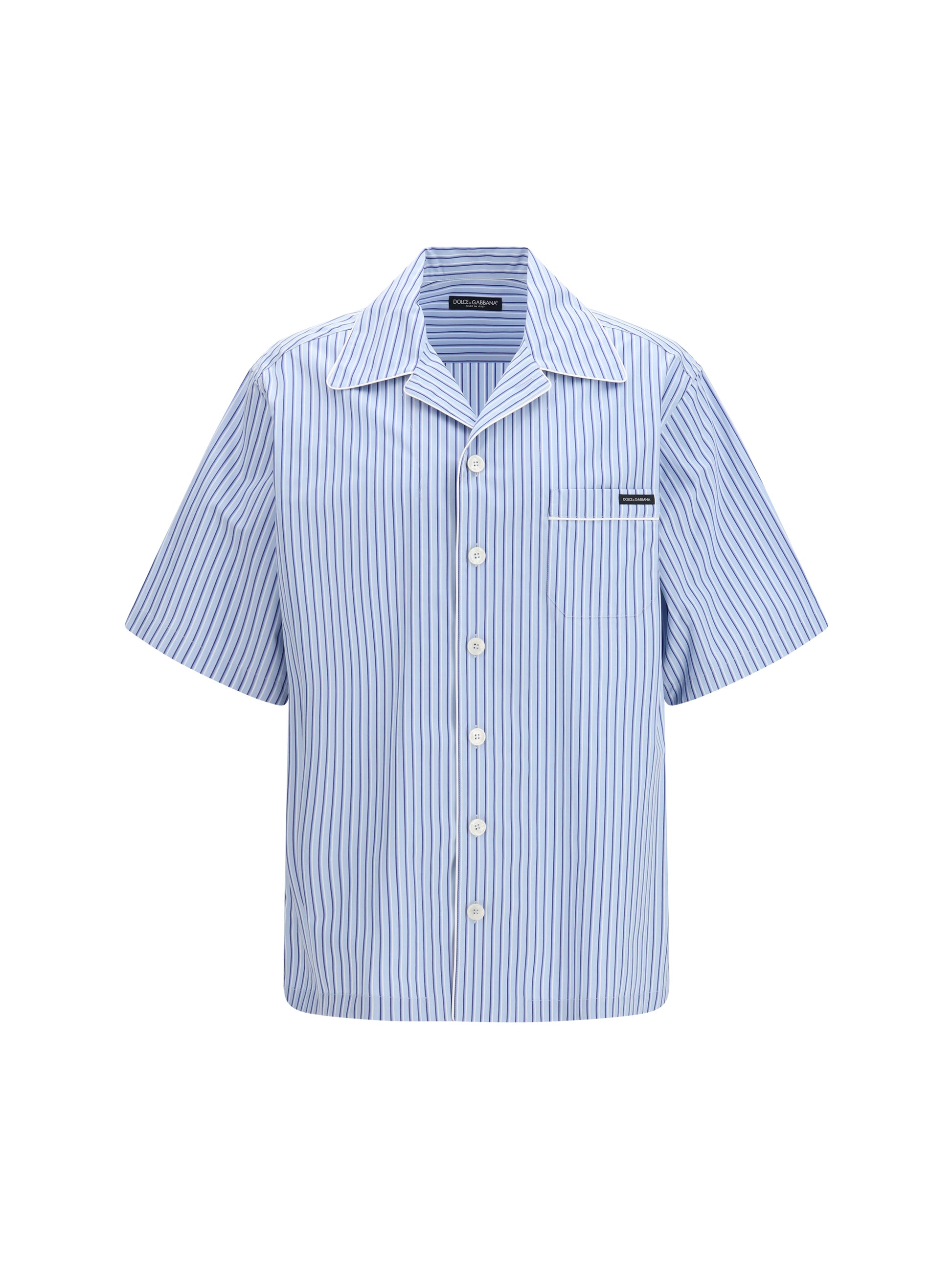 Dolce & Gabbana Men Striped Poplin Hawaii Shirt DOLCE & GABBANA