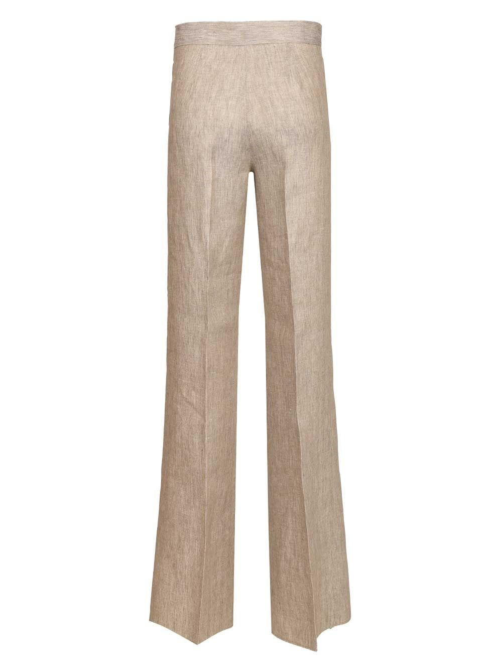 Max Mara Women Chevron Linen Batavia Trousers MAX MARA
