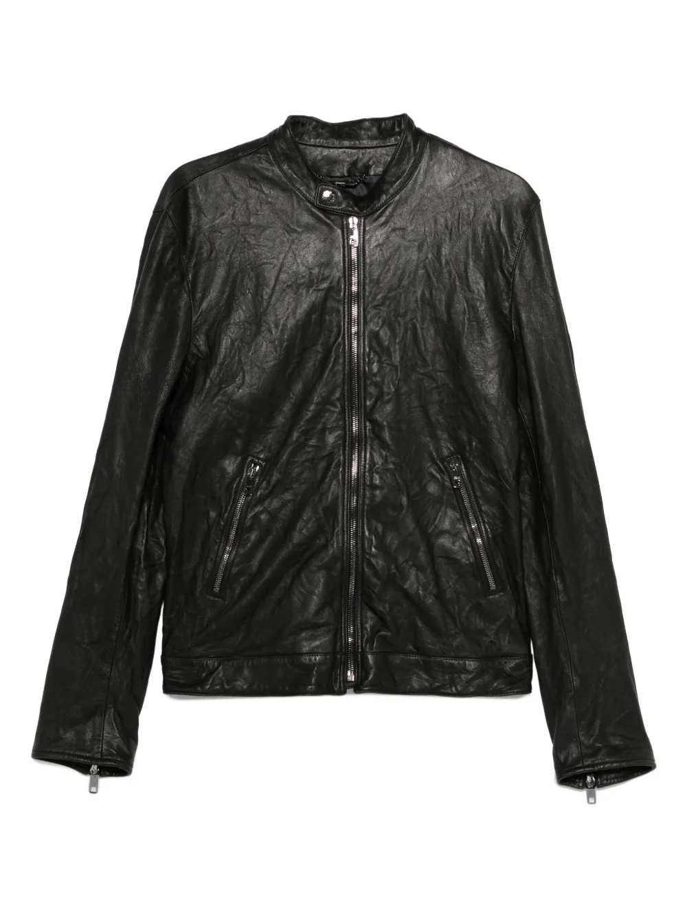 Dolce & Gabbana Men Lambskin Zip-Up Jacket DOLCE & GABBANA