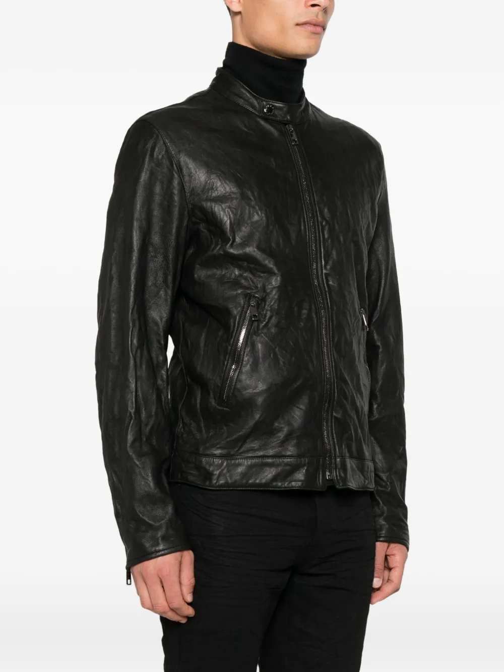 Dolce & Gabbana Men Lambskin Zip-Up Jacket DOLCE & GABBANA