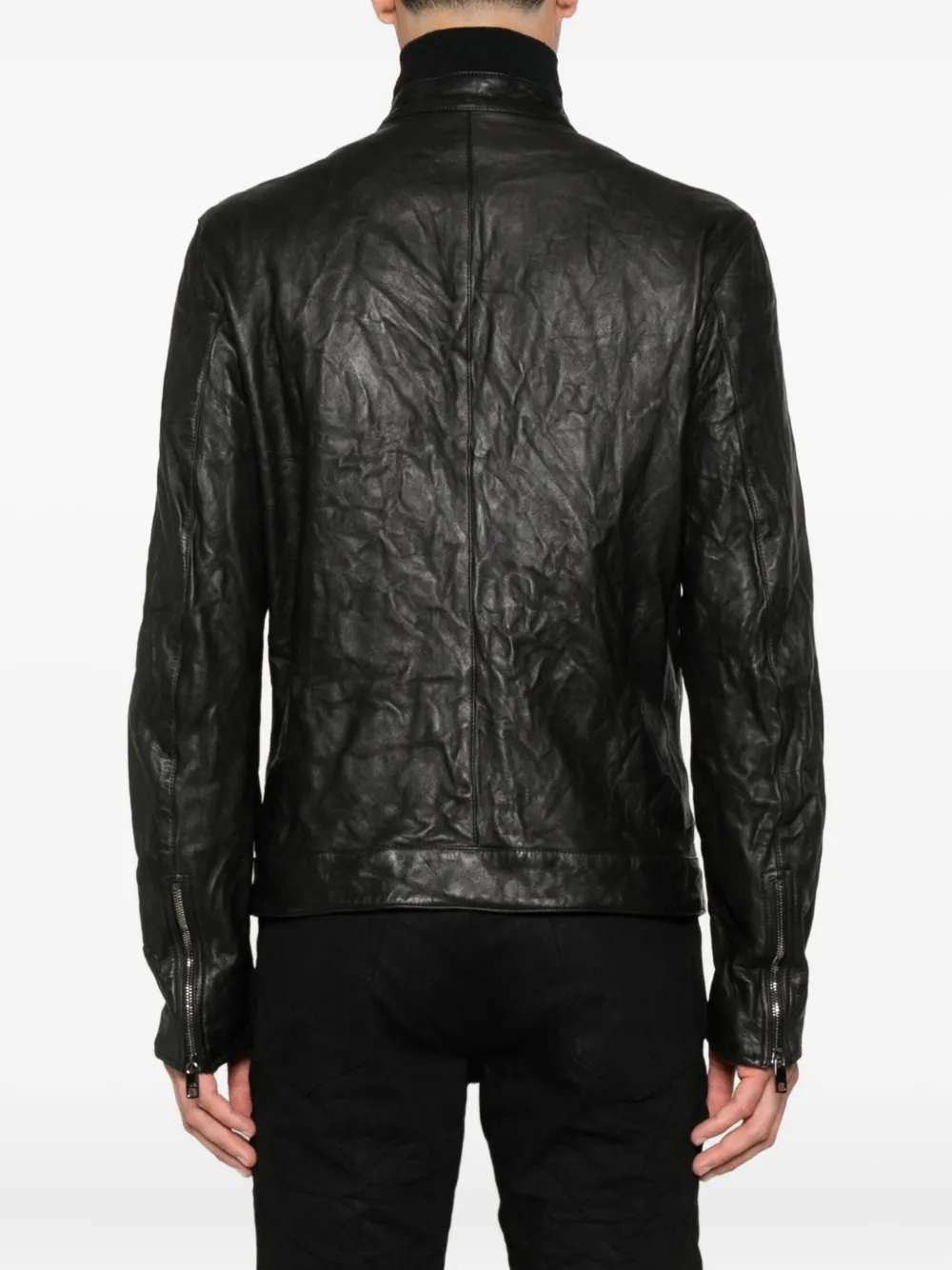 Dolce & Gabbana Men Lambskin Zip-Up Jacket DOLCE & GABBANA