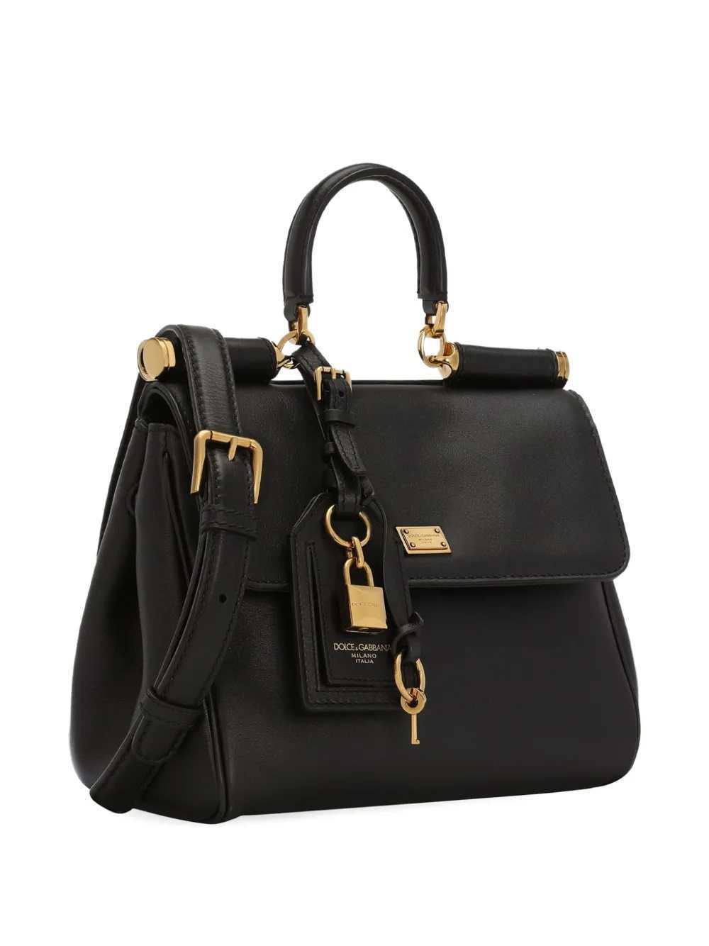 Dolce & Gabbana Women My Sicily Medium Leather Handbag With Padlock DOLCE & GABBANA