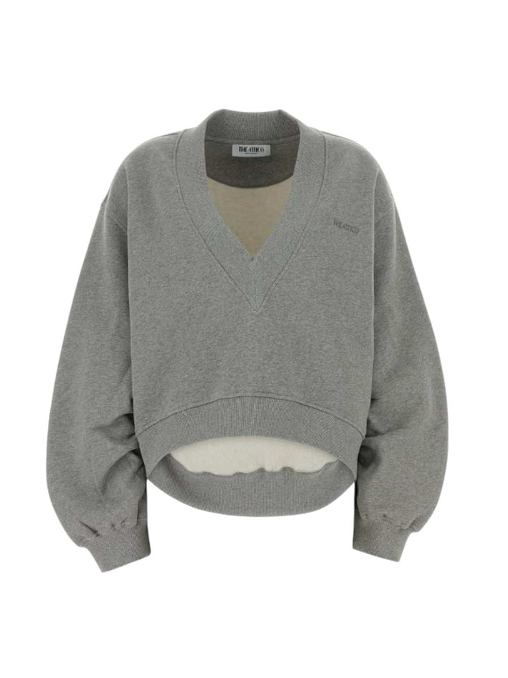 The Attico Women Gray Cotton Sweatshirt THE ATTICO