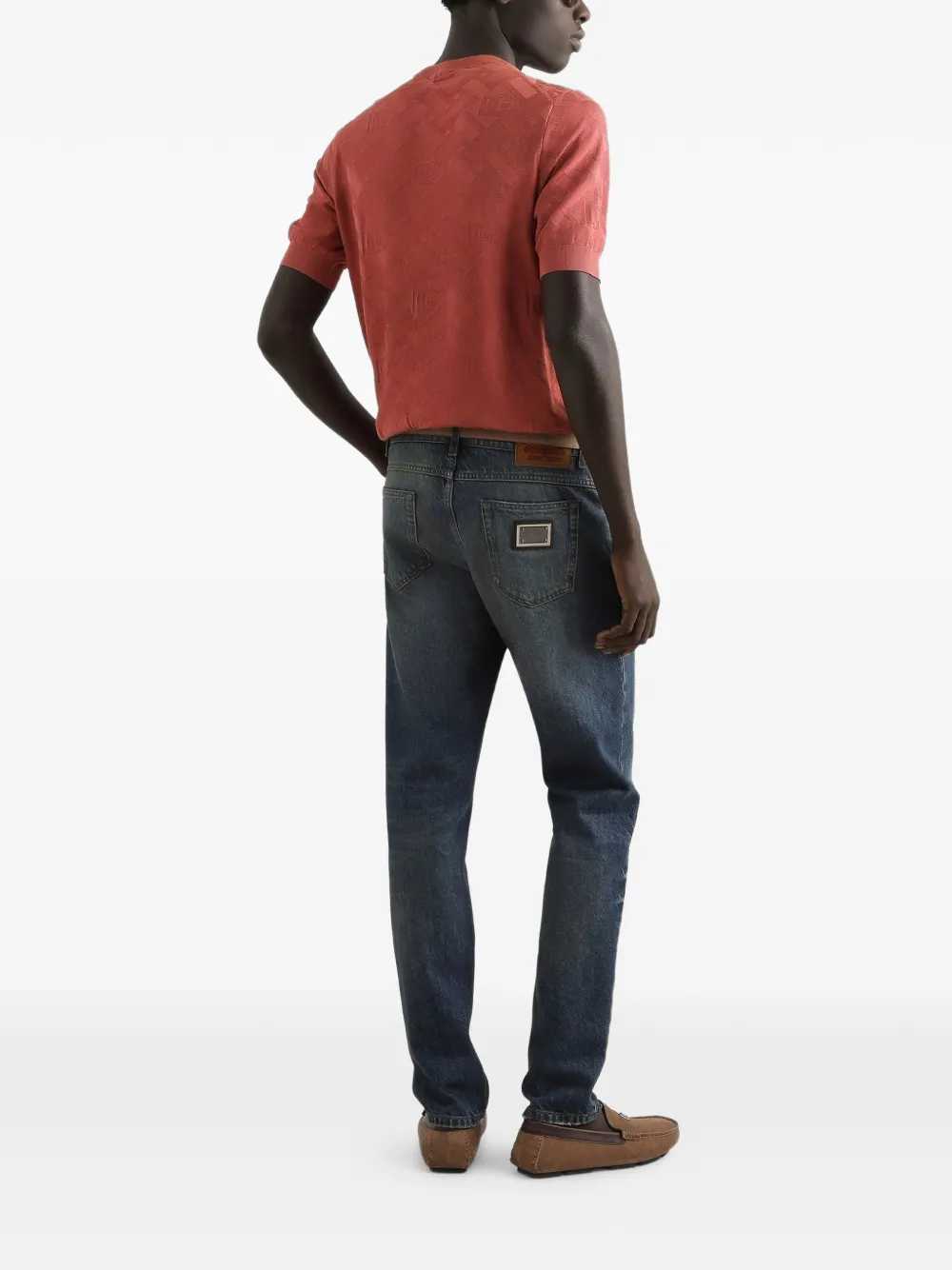 Dolce & Gabbana Men Jeans With Logo Plaque DOLCE & GABBANA
