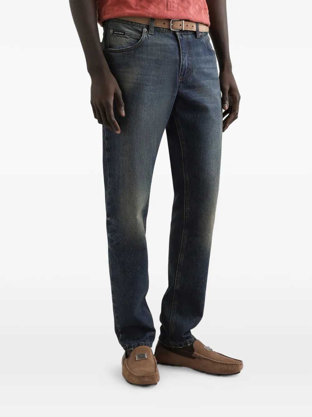 Dolce & Gabbana Men Jeans With Logo Plaque DOLCE & GABBANA