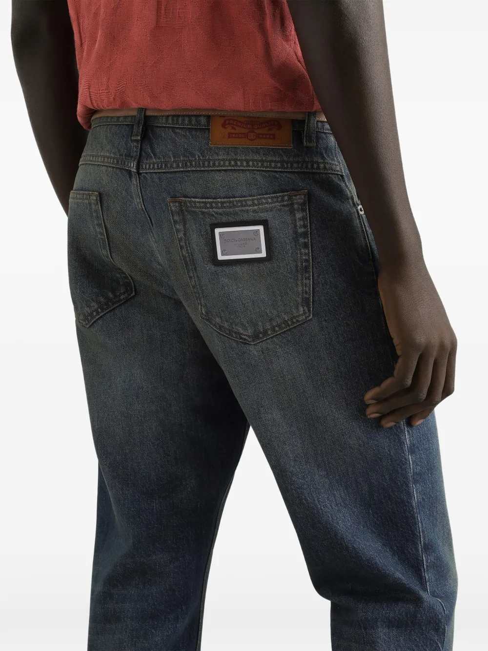 Dolce & Gabbana Men Jeans With Logo Plaque DOLCE & GABBANA