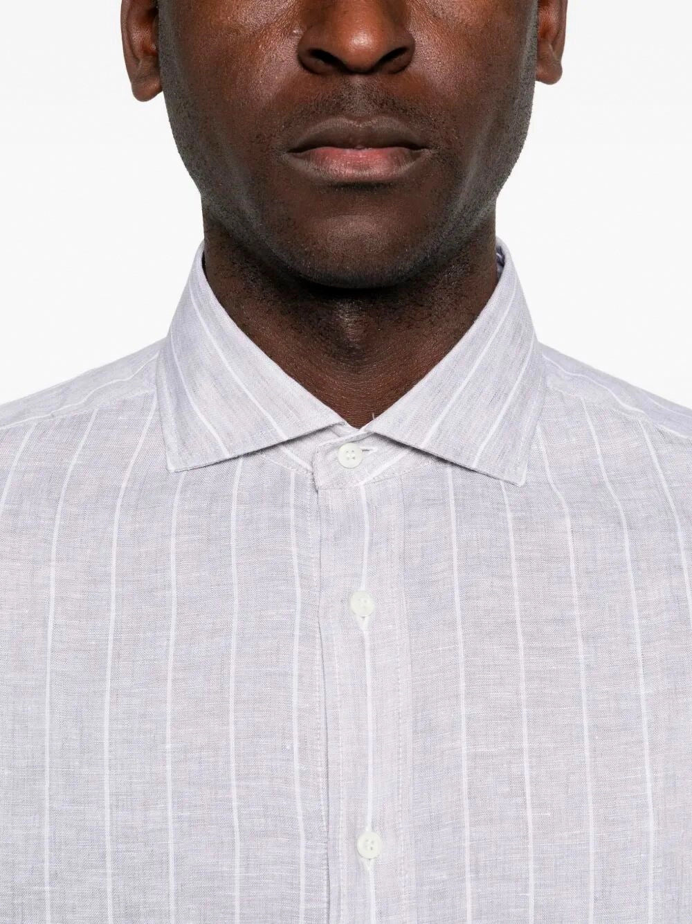 Brunello Cucinelli Men Linen Shirt BRUNELLO CUCINELLI