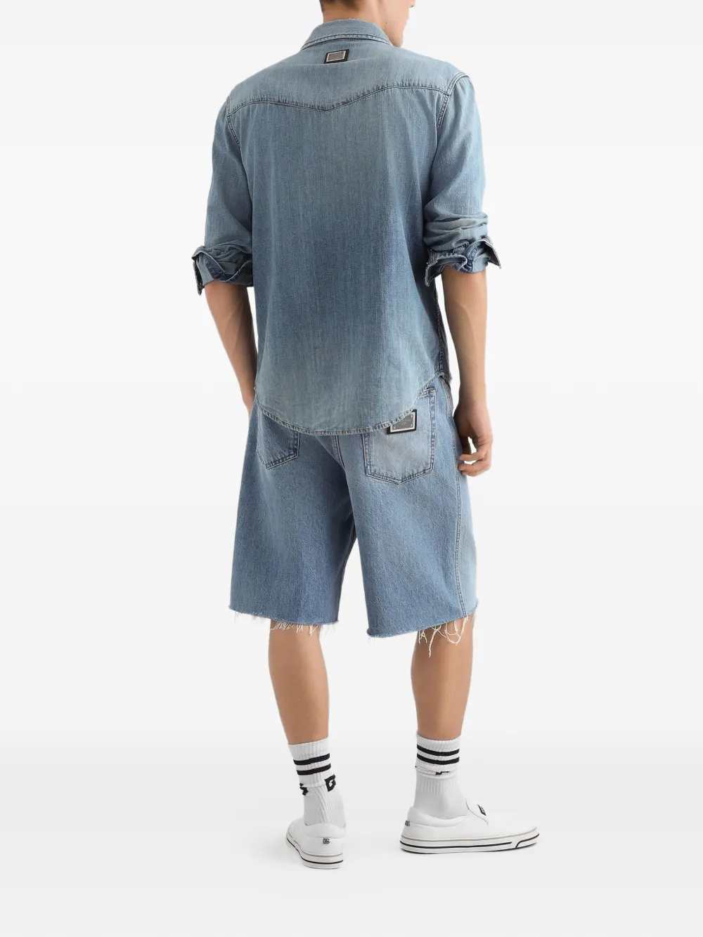 Dolce & Gabbana Men Logo Denim Shorts DOLCE & GABBANA