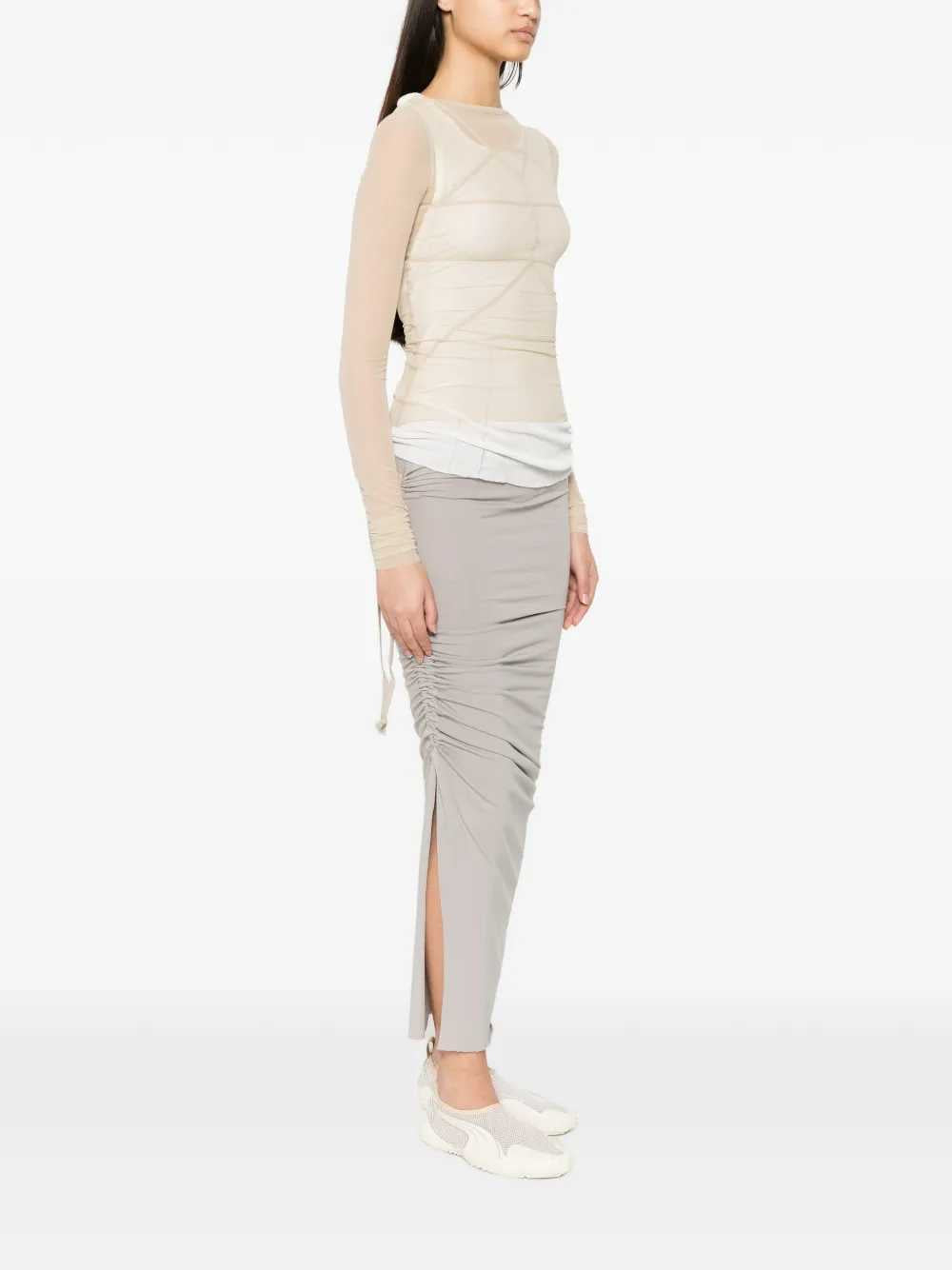 Rick Owens Women Edfu Gathered Skirt With Drawstring RICK OWENS