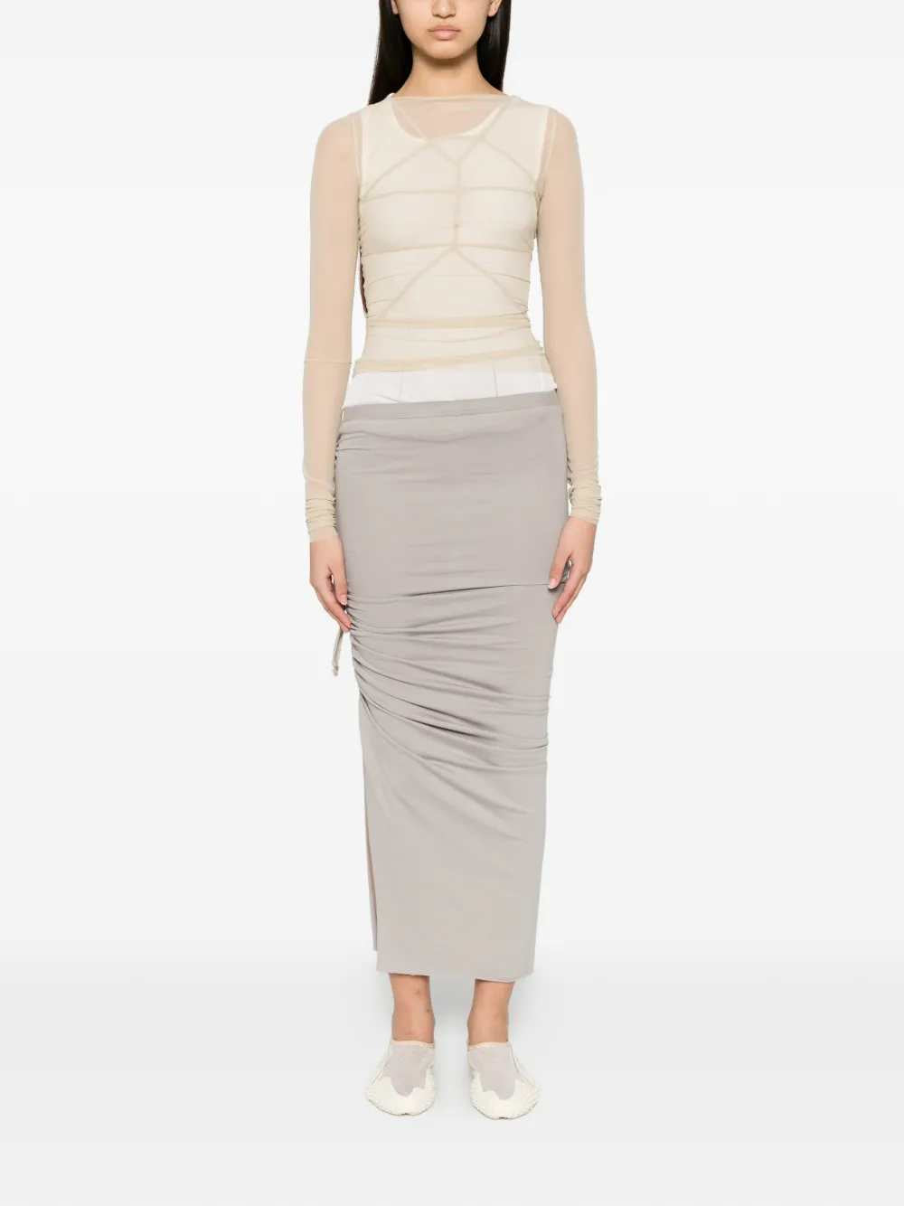 Rick Owens Women Edfu Gathered Skirt With Drawstring RICK OWENS