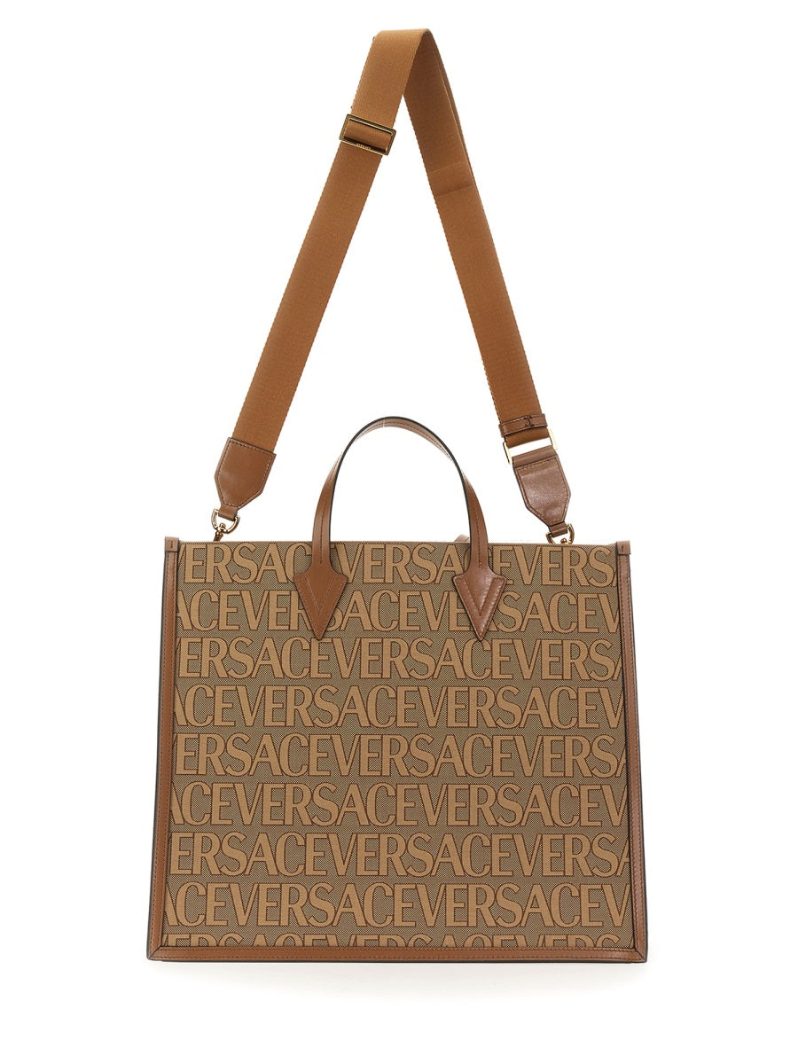 Versace Men Shopper Bag With Allover Logo VERSACE