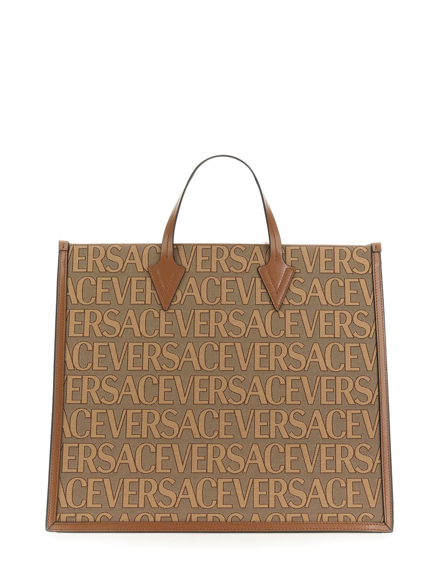 Versace Men Shopper Bag With Allover Logo VERSACE