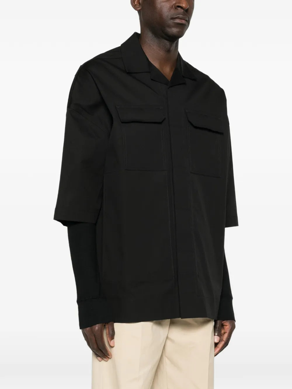 Rick Owens Men Shirt With Flap Pocket And Camp Collar RICK OWENS