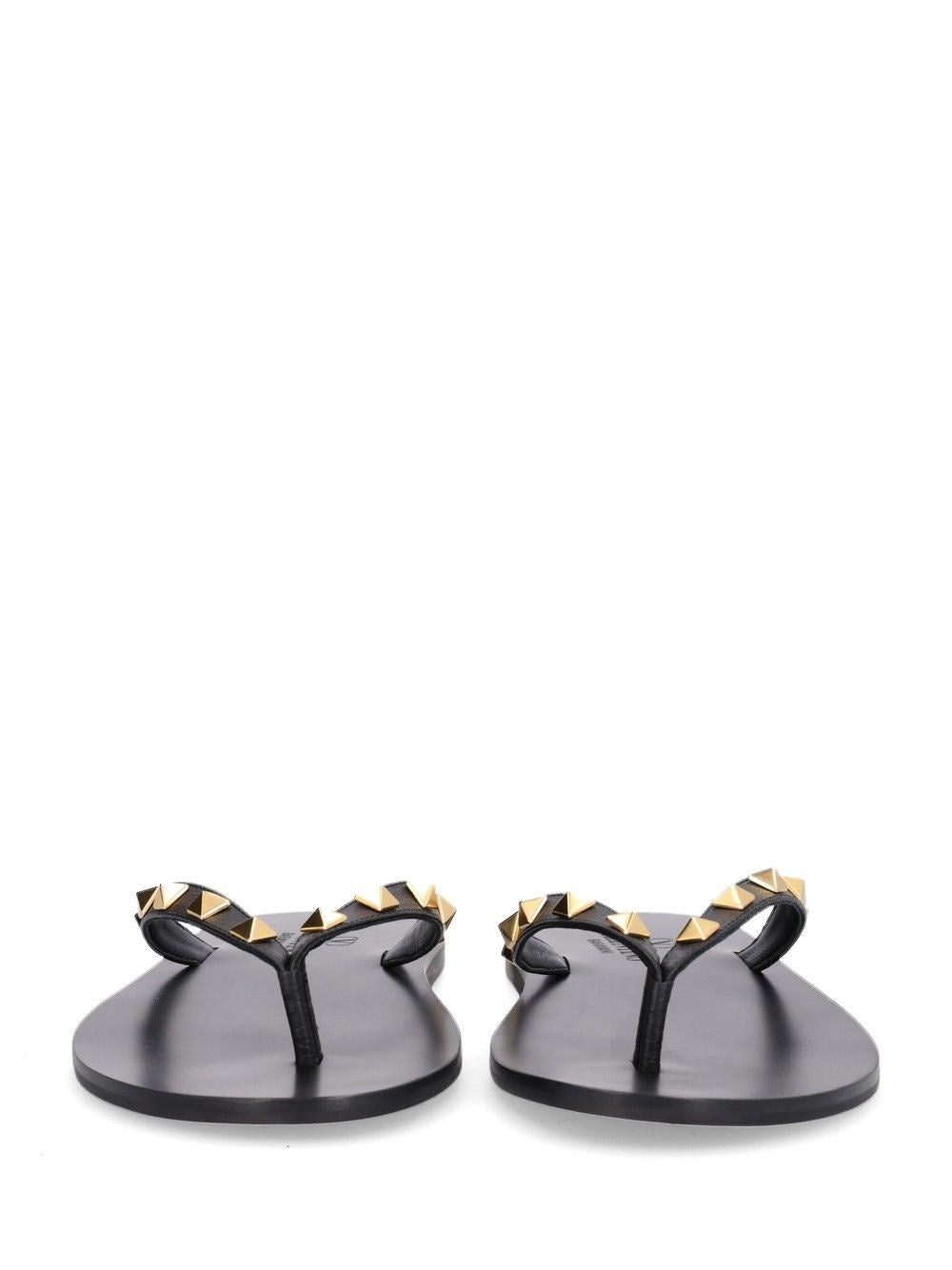 Valentino Garavani Men Rockstud Leather Thong Sandals VALENTINO GARAVANI