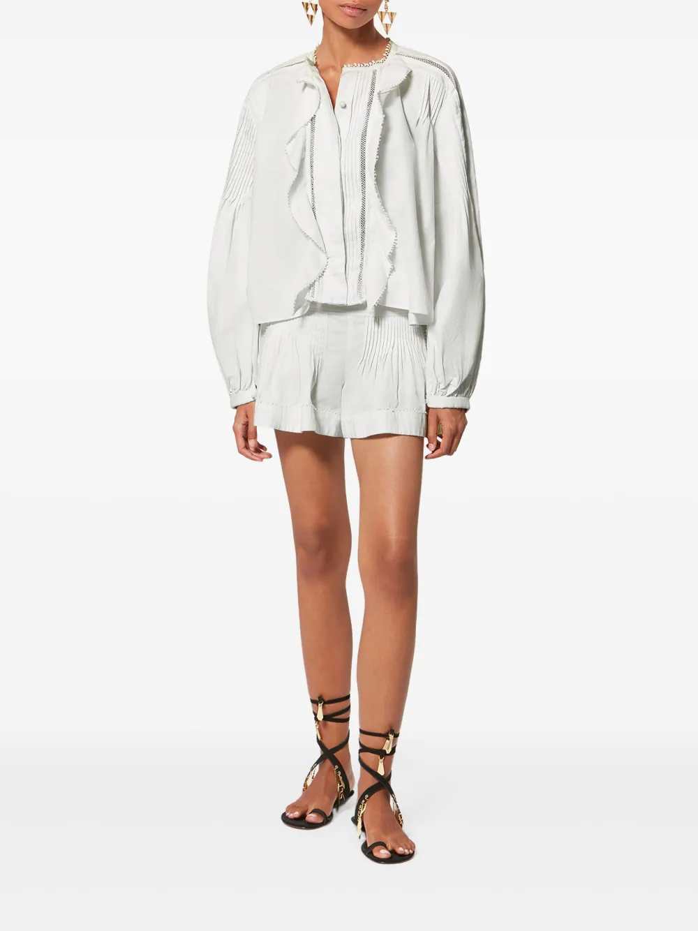 Marant Women Cubraly Ruffled Shirt ISABEL MARANT