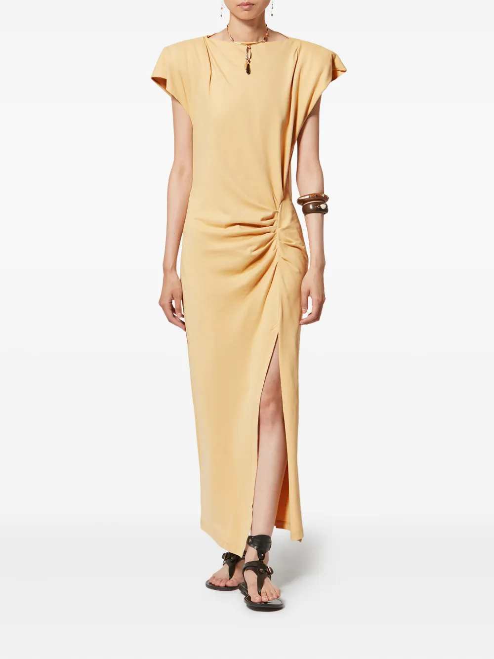 Marant Women Nadela Long Dress With Ruffles ISABEL MARANT