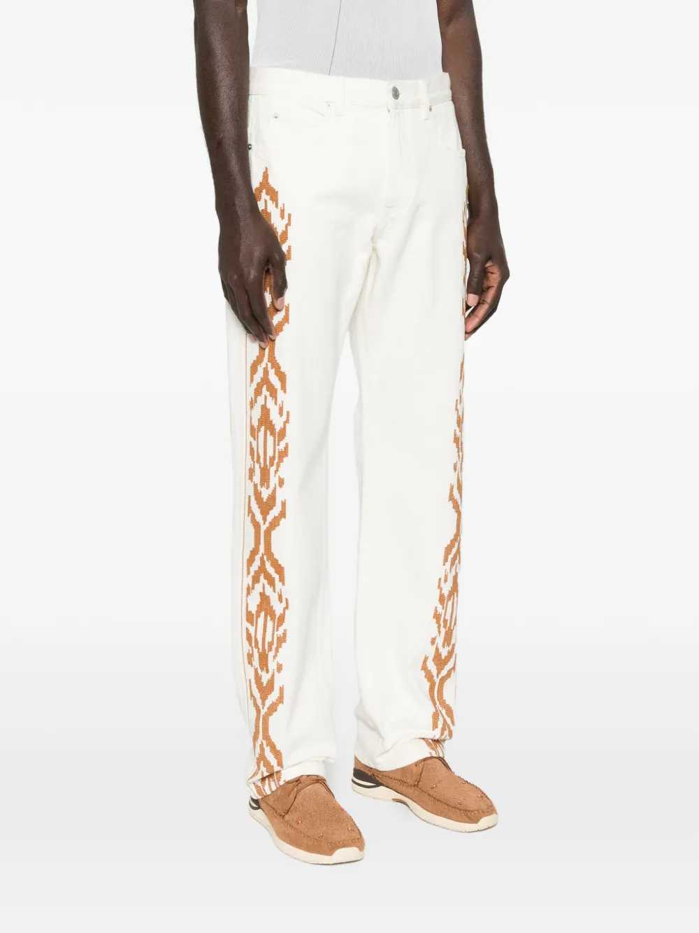 Marant Men Lewys Jeans With Embroidery ISABEL MARANT