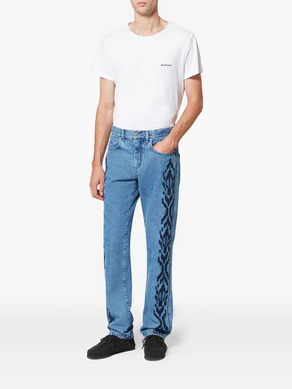 Marant Men Lewys Jeans With Embroidery ISABEL MARANT