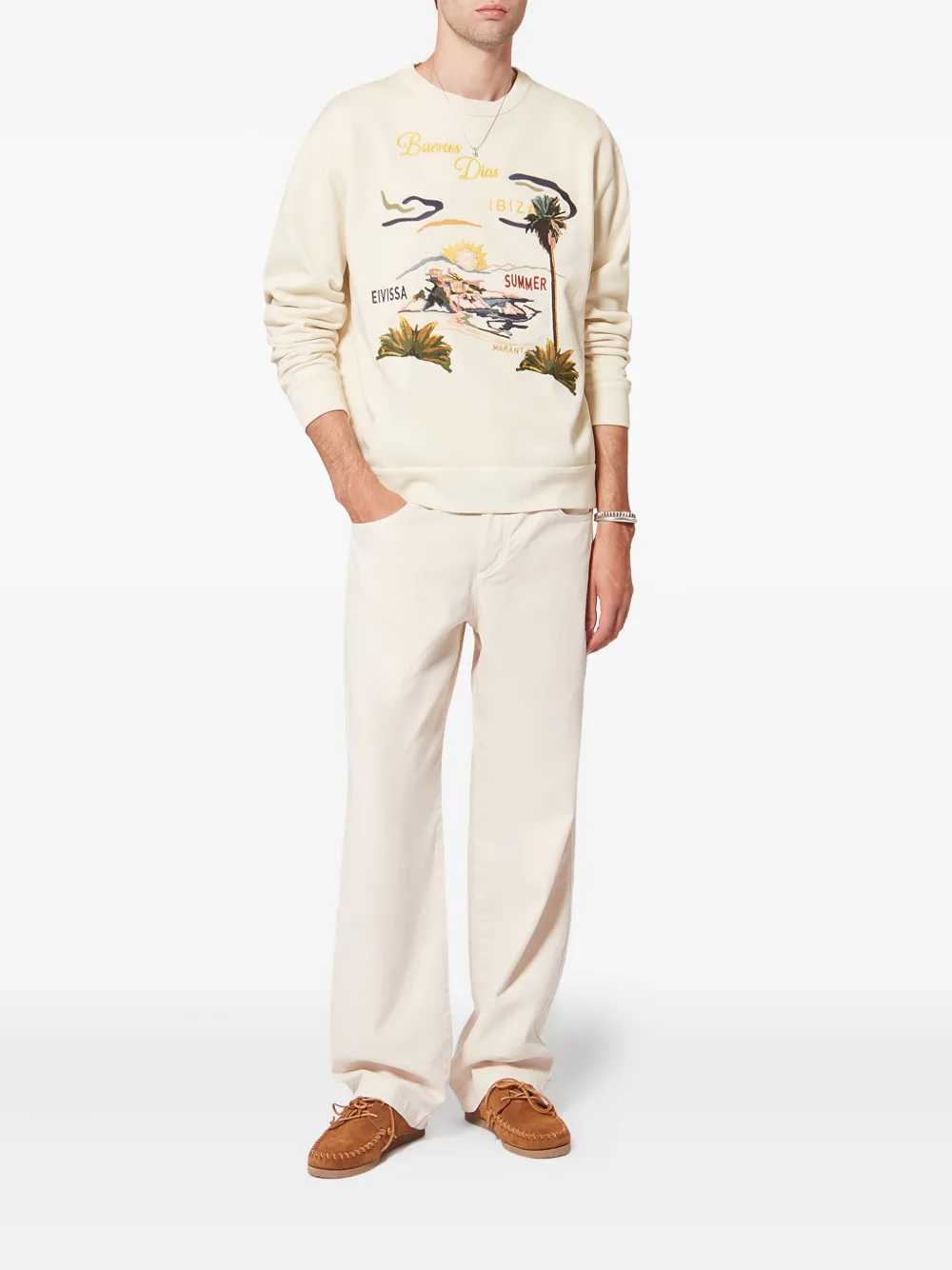 Marant Men Mikoy Sweatshirt With Embroidery ISABEL MARANT