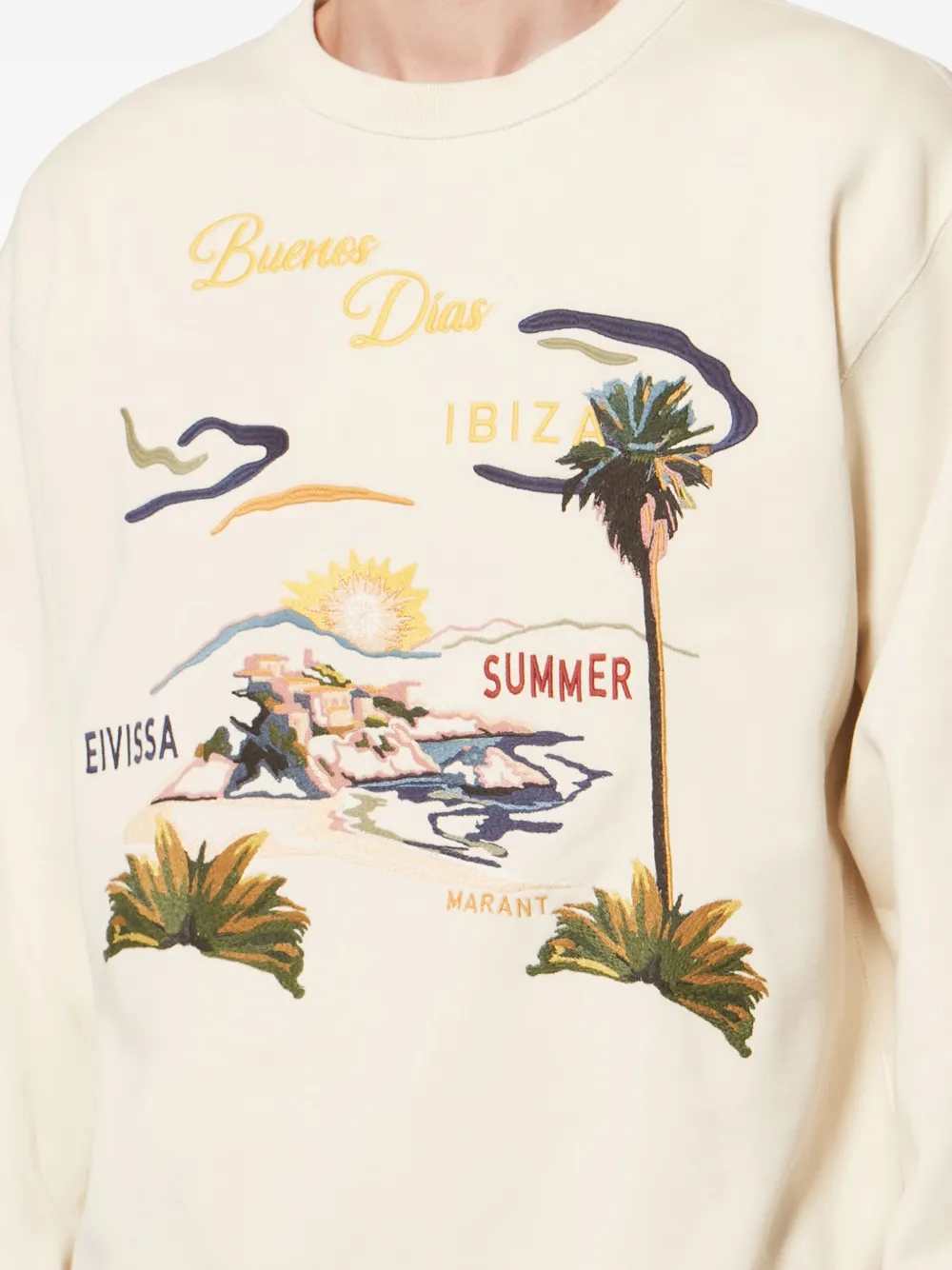 Marant Men Mikoy Sweatshirt With Embroidery ISABEL MARANT