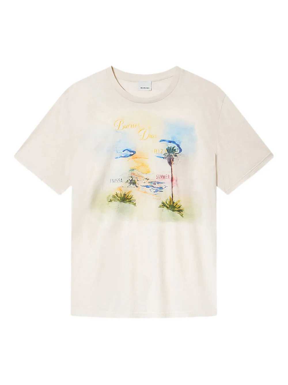 Marant Men Honore T-Shirt With Graphic Print ISABEL MARANT