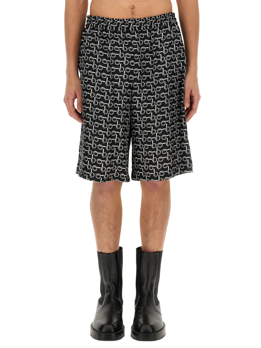 Burberry Men All Over Print Bermuda Shorts BURBERRY