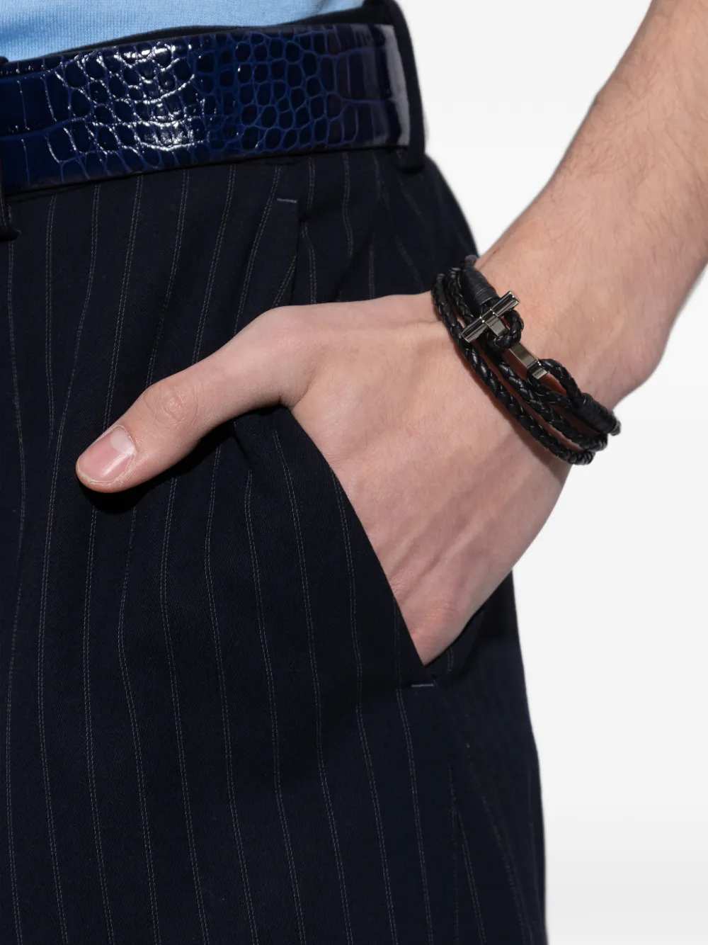 Tom Ford Men Braided Design Bracelet TOM FORD