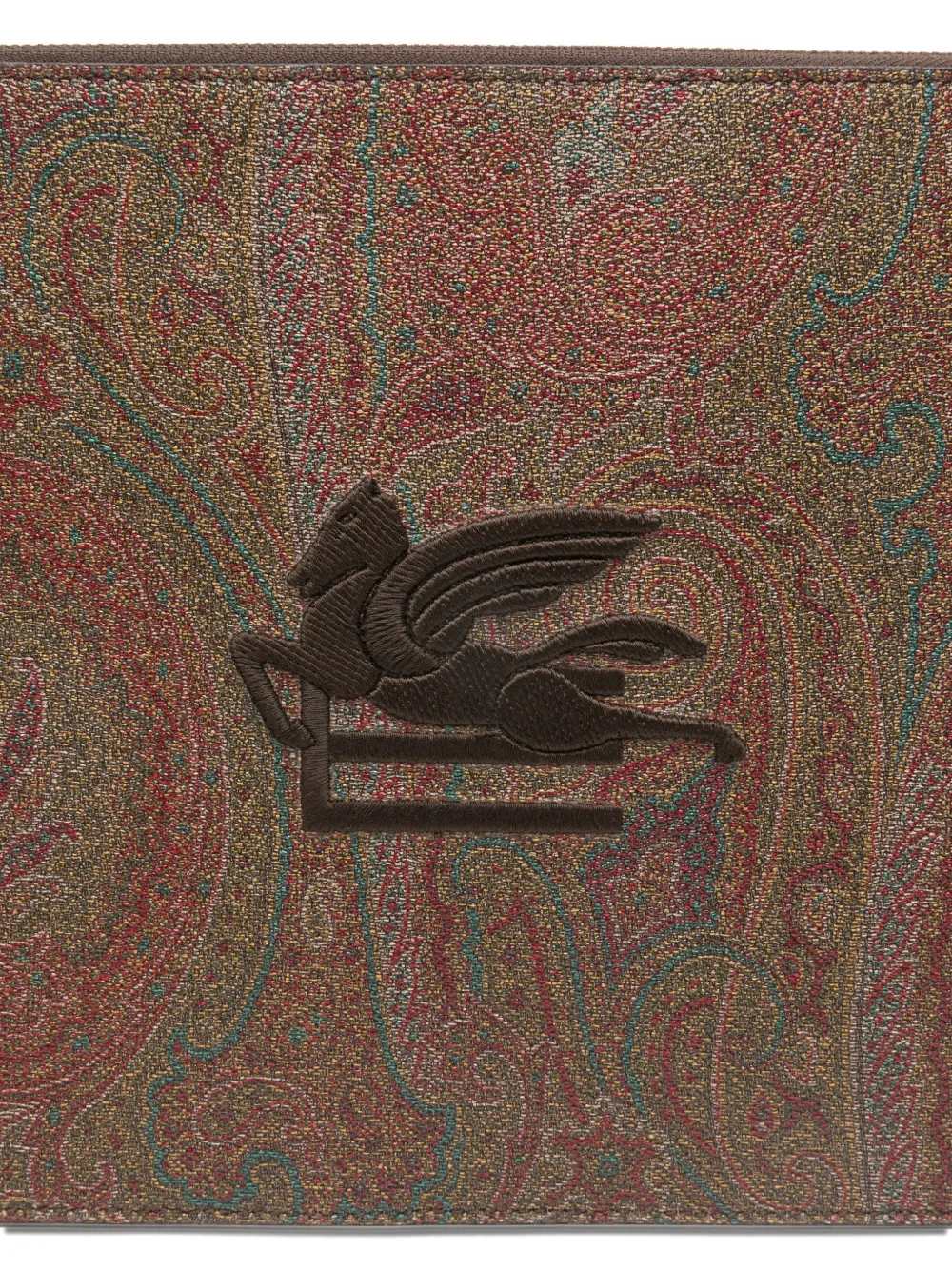 Etro Men Clutch Bag With Embroidered Logo And Paisley Print ETRO