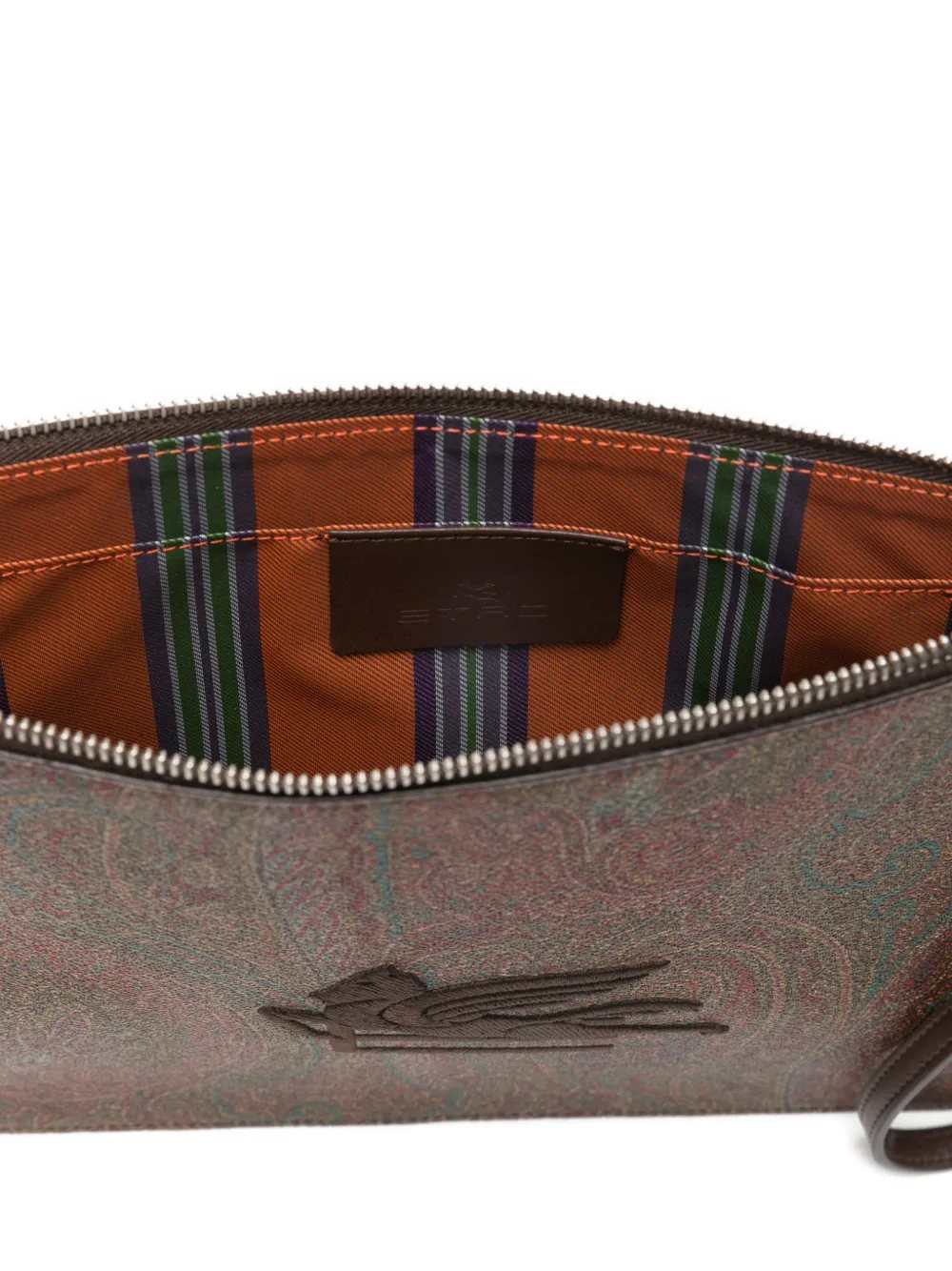 Etro Men Clutch Bag With Embroidered Logo And Paisley Print ETRO