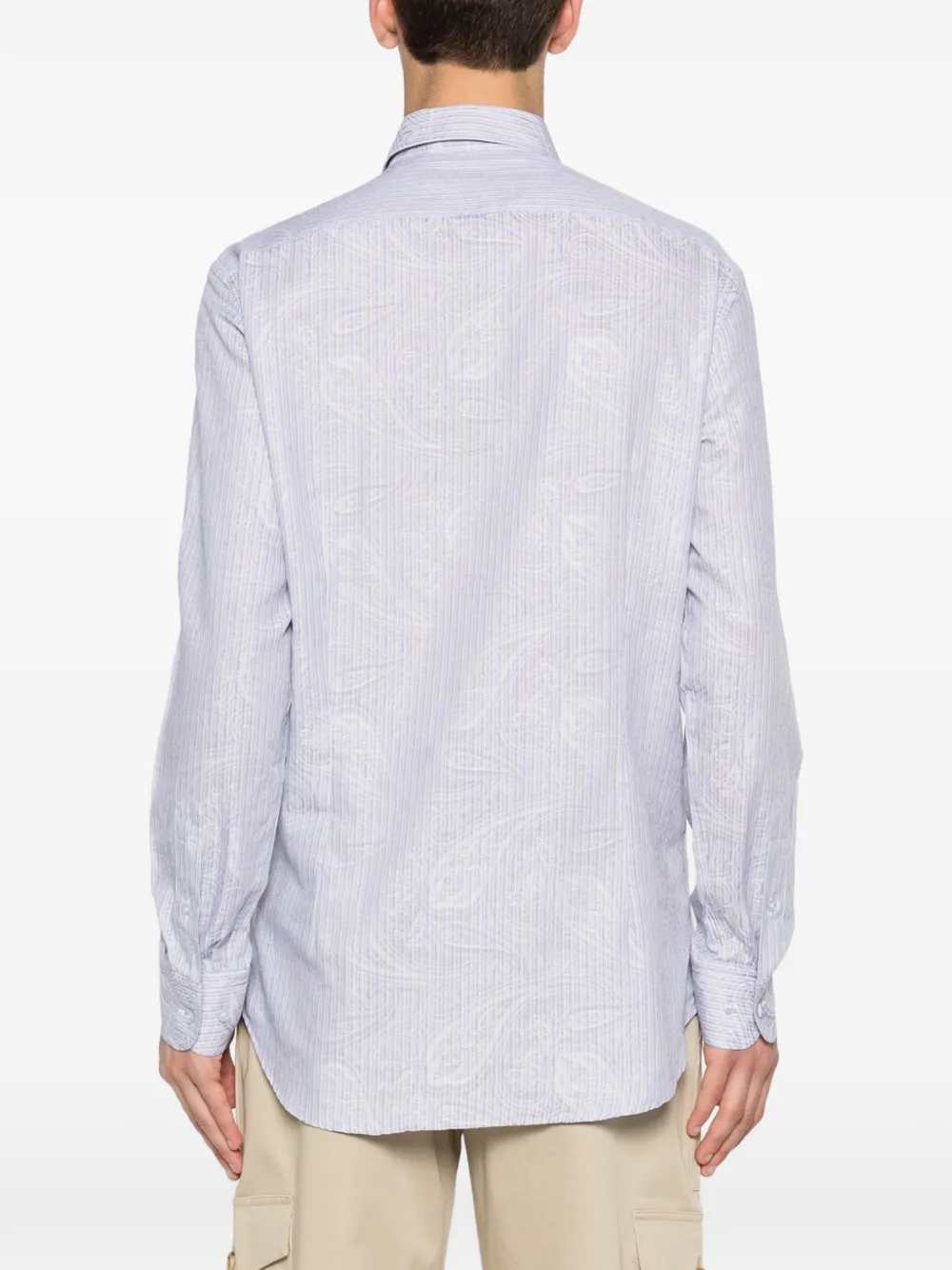 Etro Men Striped Shirt With Paisley Print ETRO