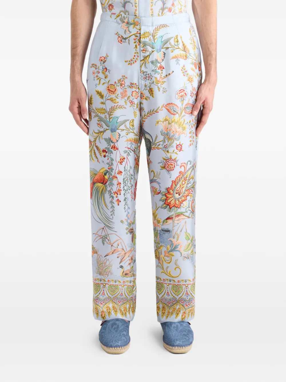 Etro Men Printed Silk Trousers ETRO