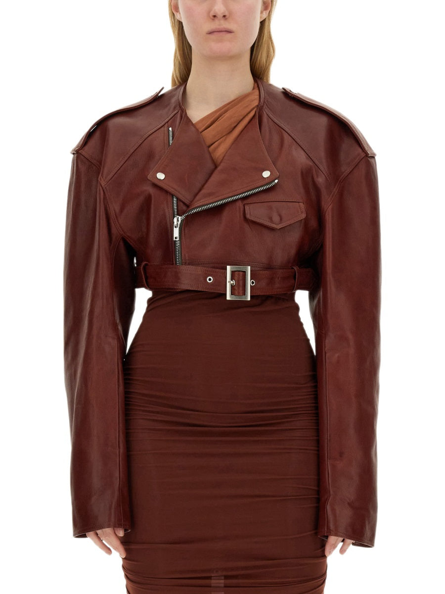 Rick Owens Women Leather Jacket RICK OWENS